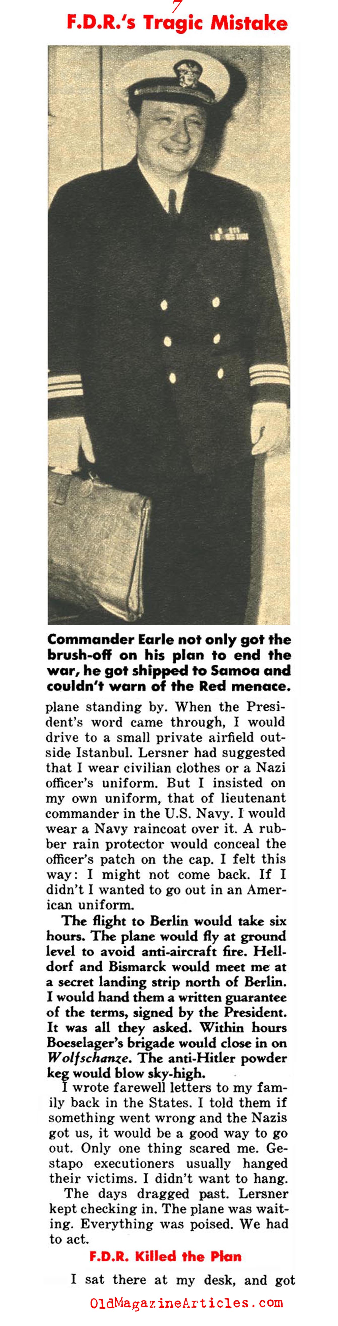 The Germans Tried to Secure a Peace (Confidential Magazine, 1958)