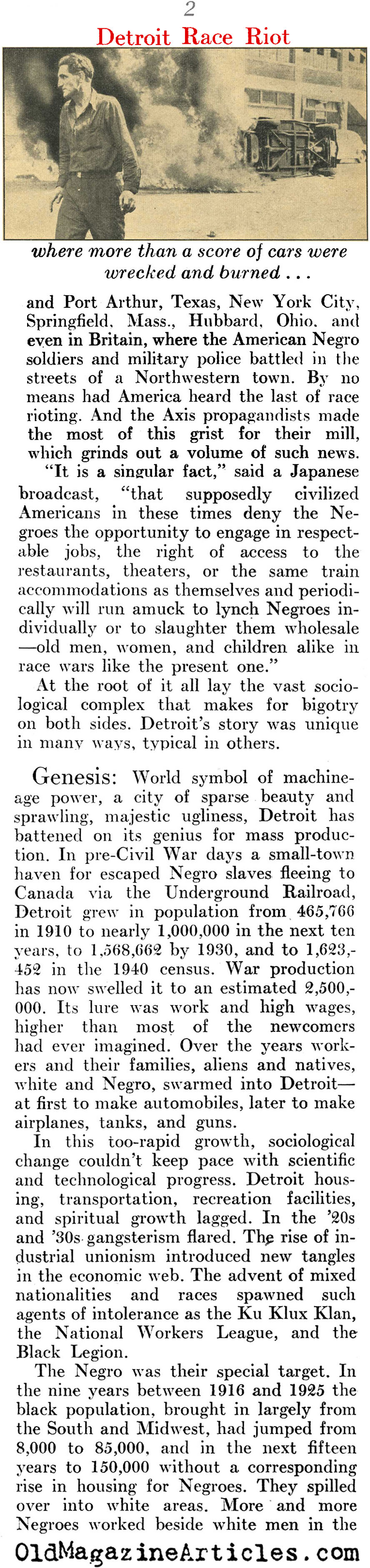 Race Riots (Newsweek Magazine, 1943)