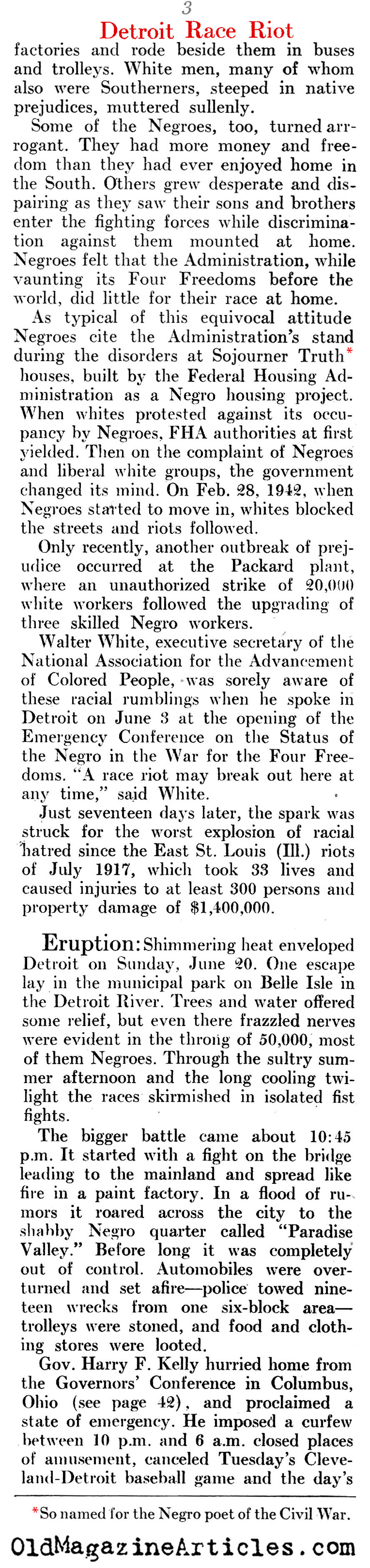 Race Riots (Newsweek Magazine, 1943)