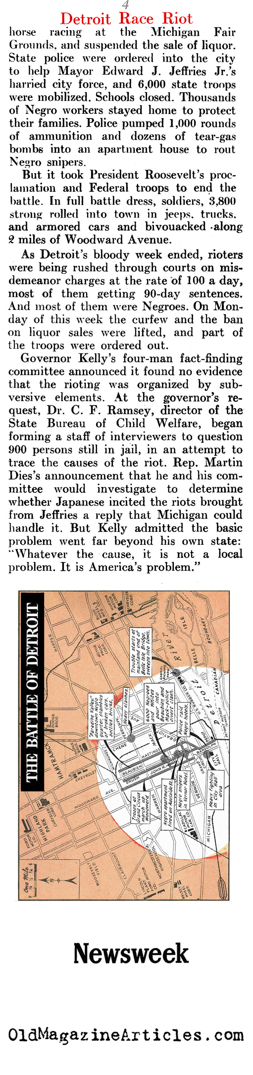 Race Riots (Newsweek Magazine, 1943)