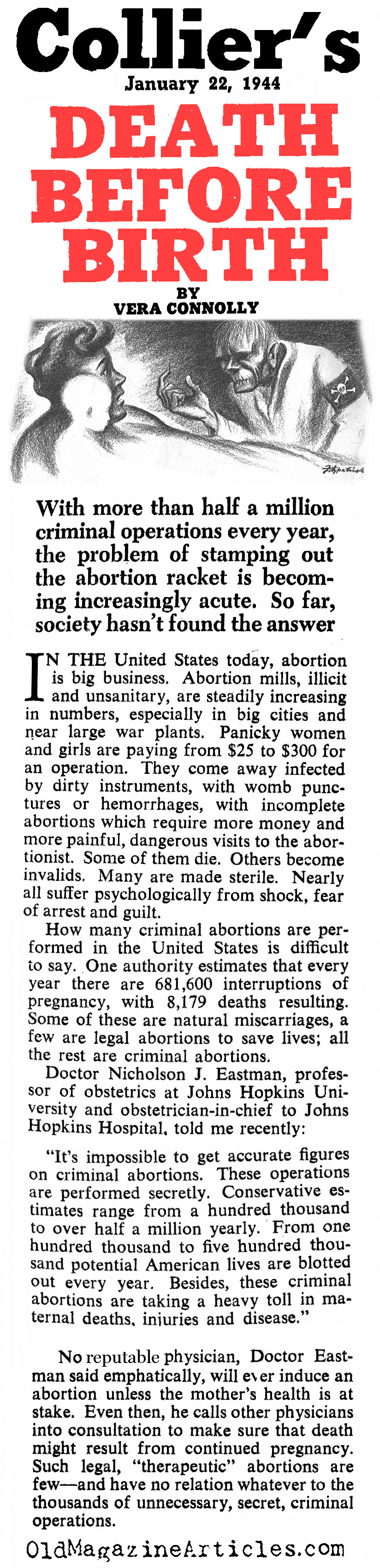 The Growing Popularity of Abortions (Collier's Magazine, 1944)