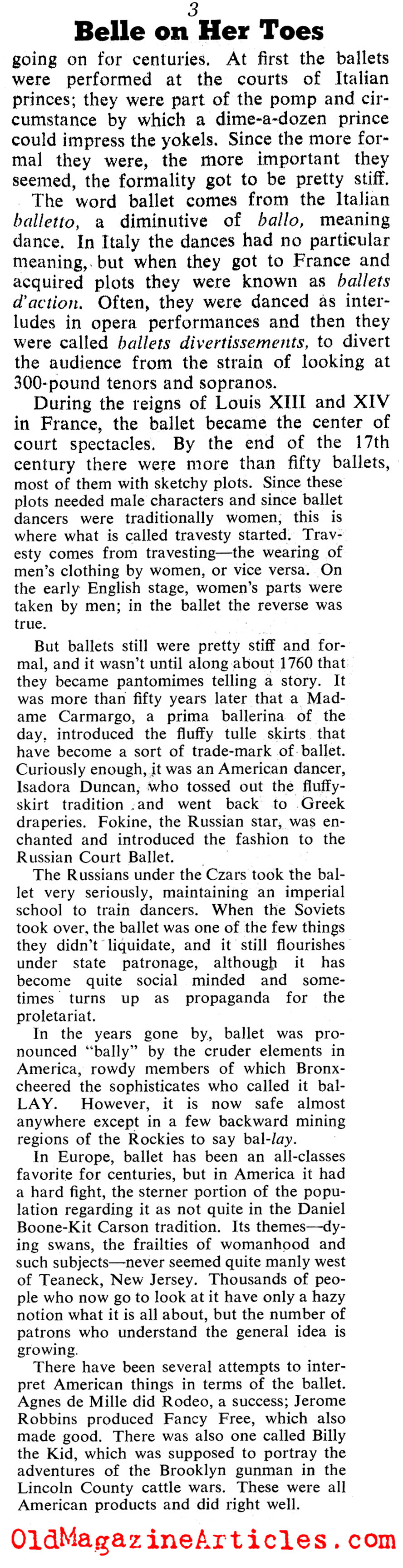 Dancer Mia Slavenska (Collier's Magazine, 1945)