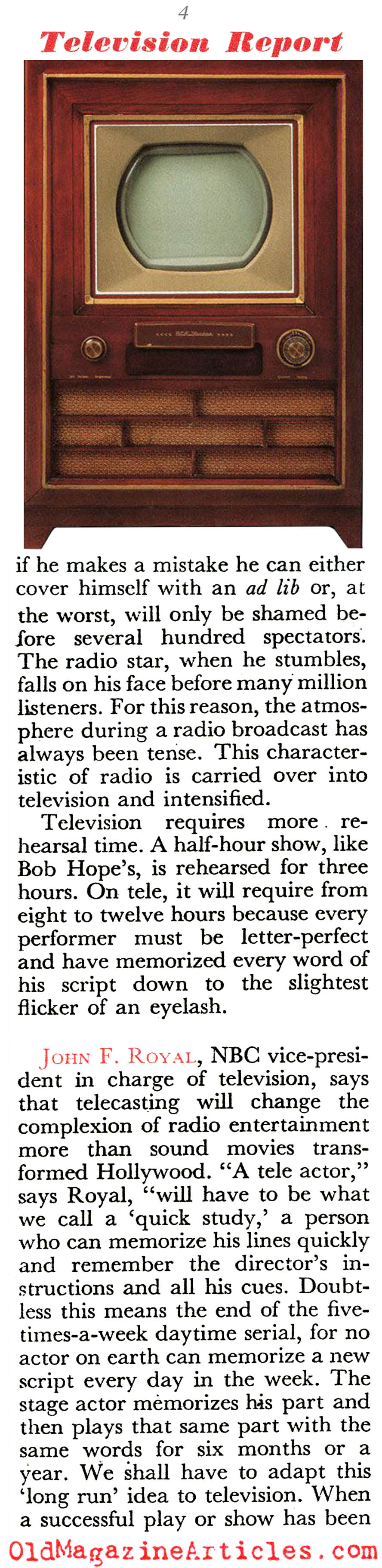 The Television Set (Coronet Magazine, 1945)