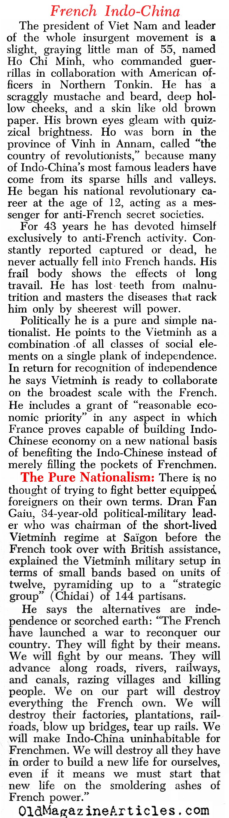 The Vietminh (Newsweek Magazine, 1945)