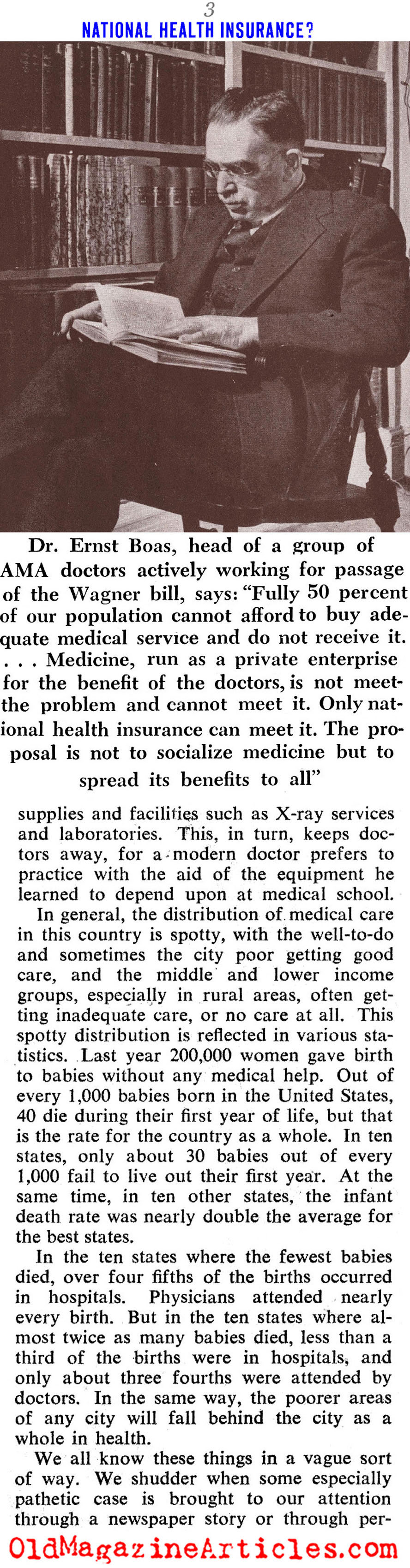 Weighing the Pros and Cons of Socialized Medicine (Collier's Magazine, 1945)