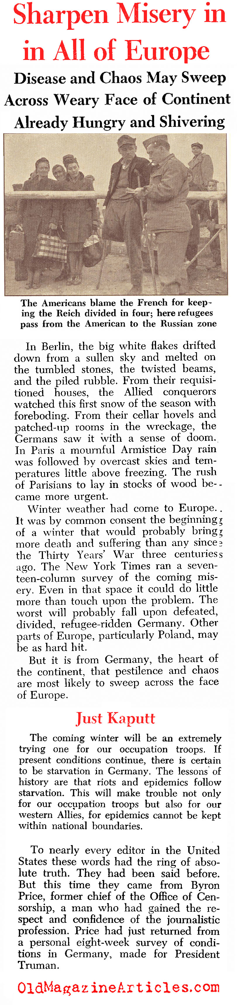 The First Winter of the Peace (Newsweek Magazine, 1945)