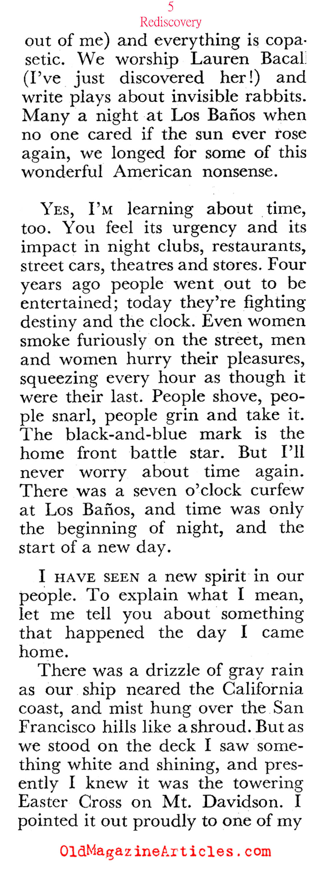The Returned P.O.W. (Coronet Magazine, 1945)