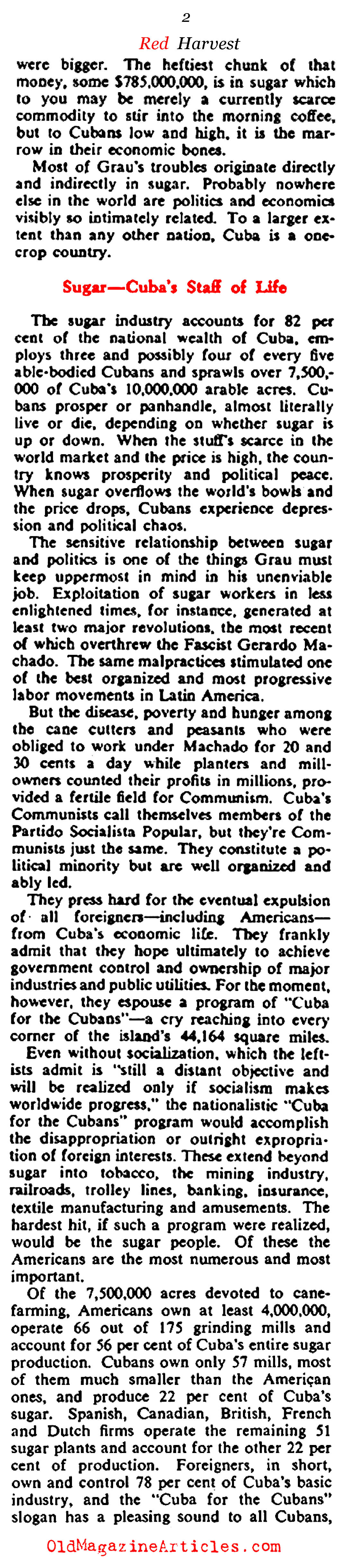 Big Trouble in Little Cuba (Collier's Magazine, 1945)