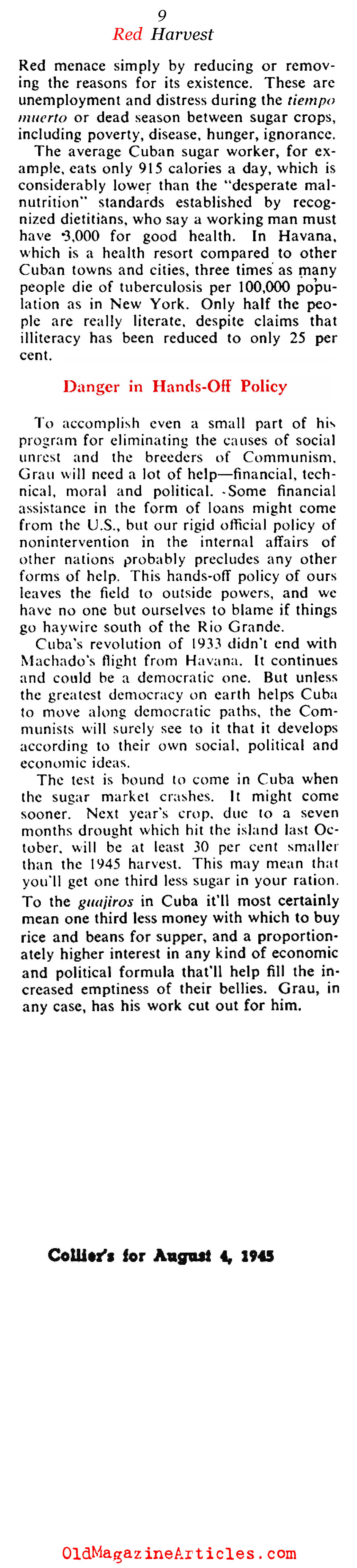 Big Trouble in Little Cuba (Collier's Magazine, 1945)