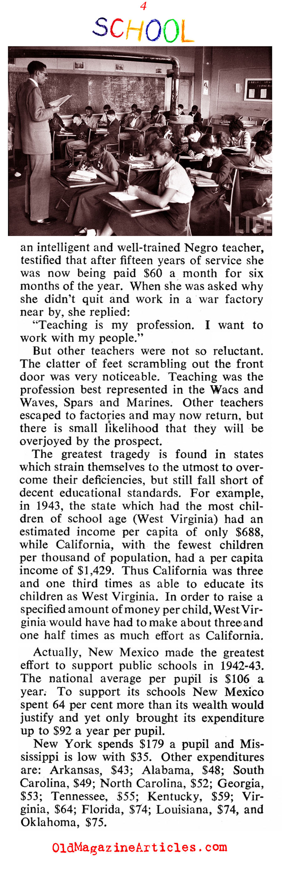 ''Our Schools Are A Scandal'' (Collier's Magazine, 1946)