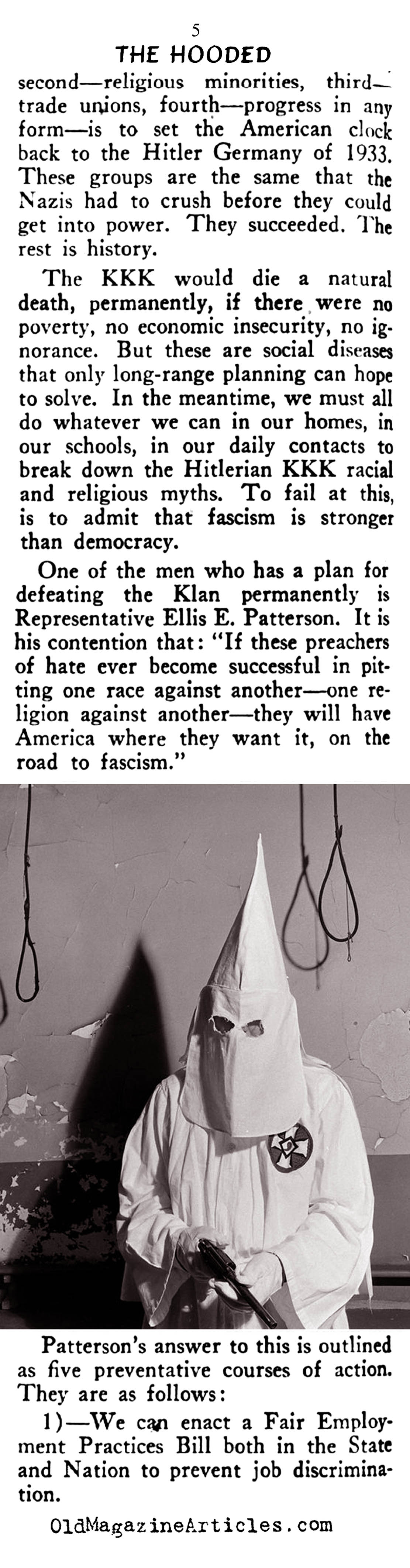 Post-War America and the KKK (Rob Wagner's Script Magazine, 1946)