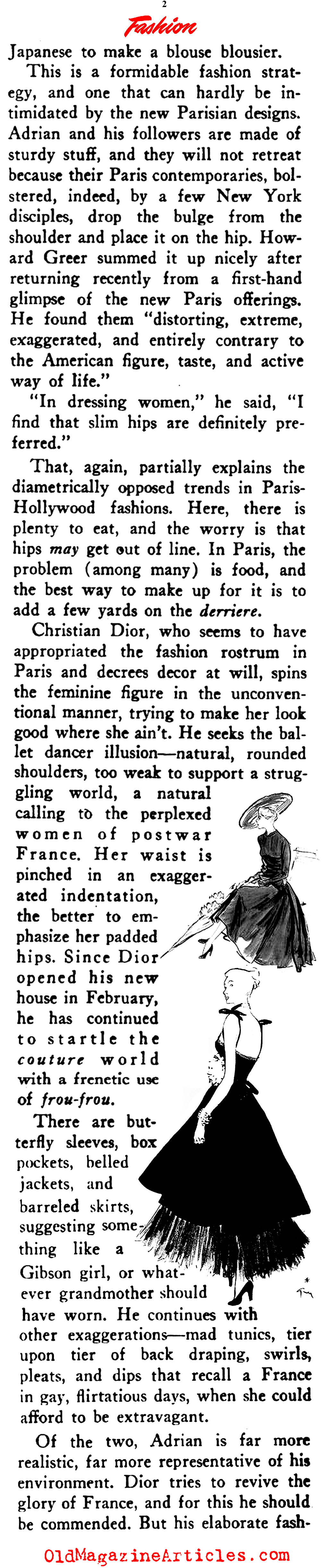 Down With Christian Dior and His ''New Look''! (Rob Wagner's Script, 1947)