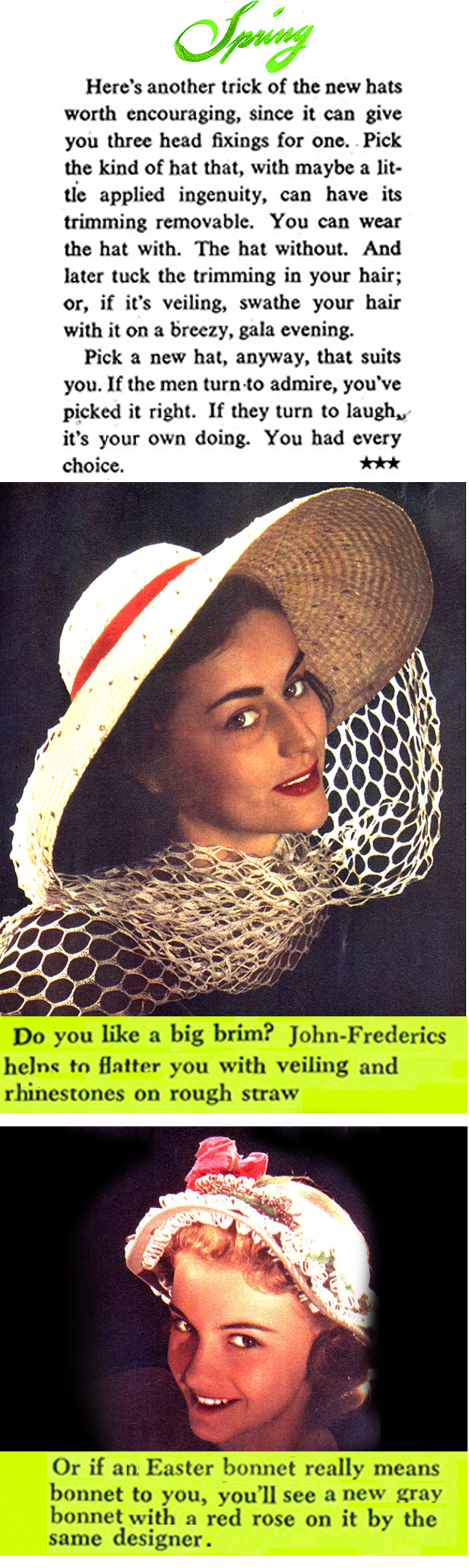 The Hats of 1947 (Collier's Magazine, 1947)
