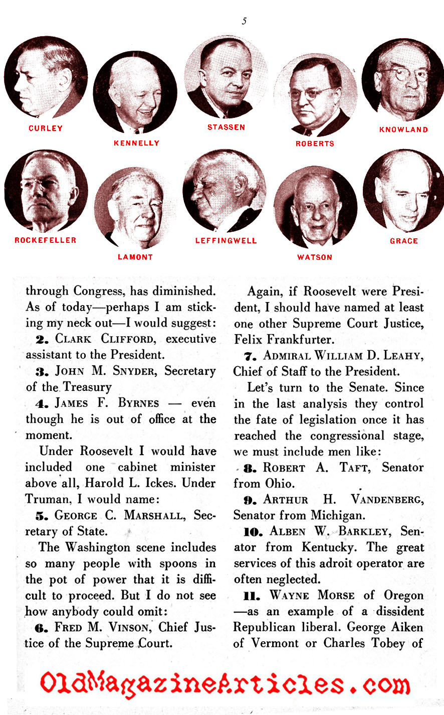 The Most Powerfull Men in Cold War Washington ('47 Magazine)