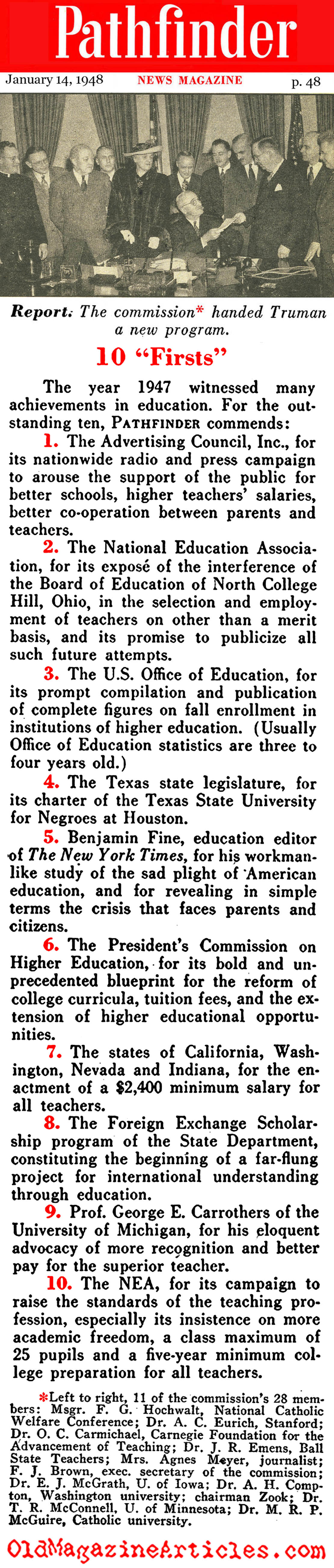 Spotlight on U.S. Schools in the Late Forties (Pathfinder Magazine, 1947)