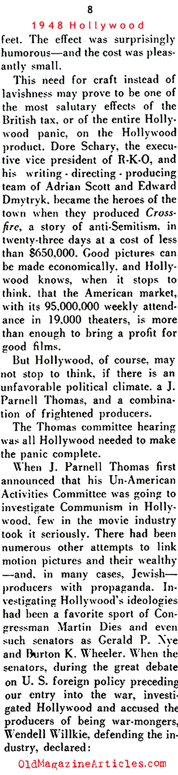 ''Panic in Hollywood'' ('48 Magazine, 1948)