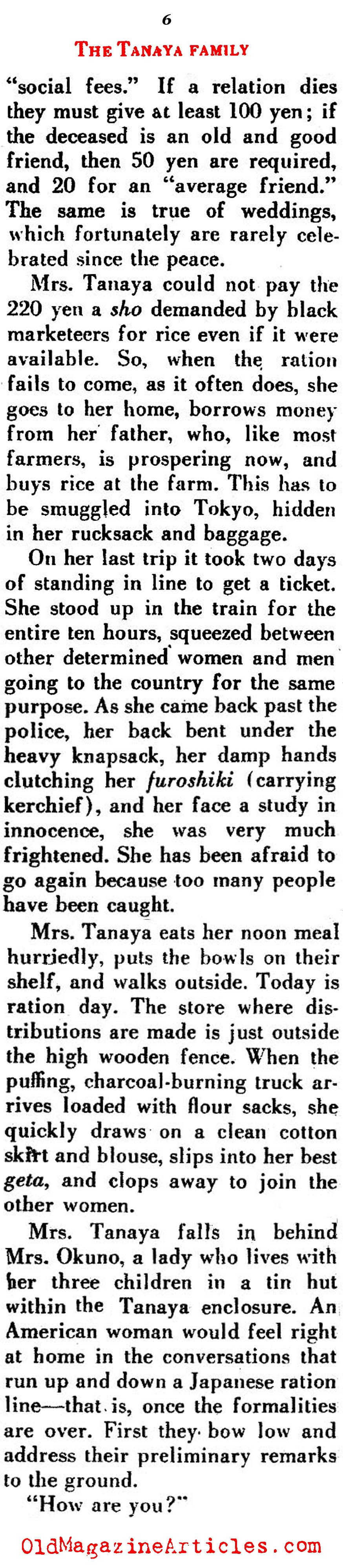 Tokyo Living ('48 Magazine, 1948)