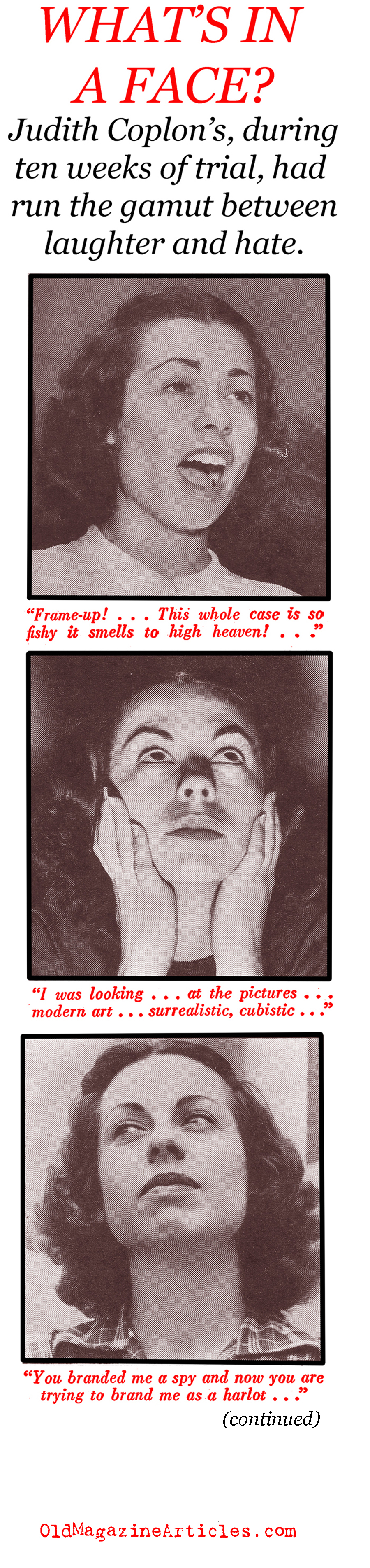 Judith Coplon in Federal Court (Pathfinder Magazine, 1949)