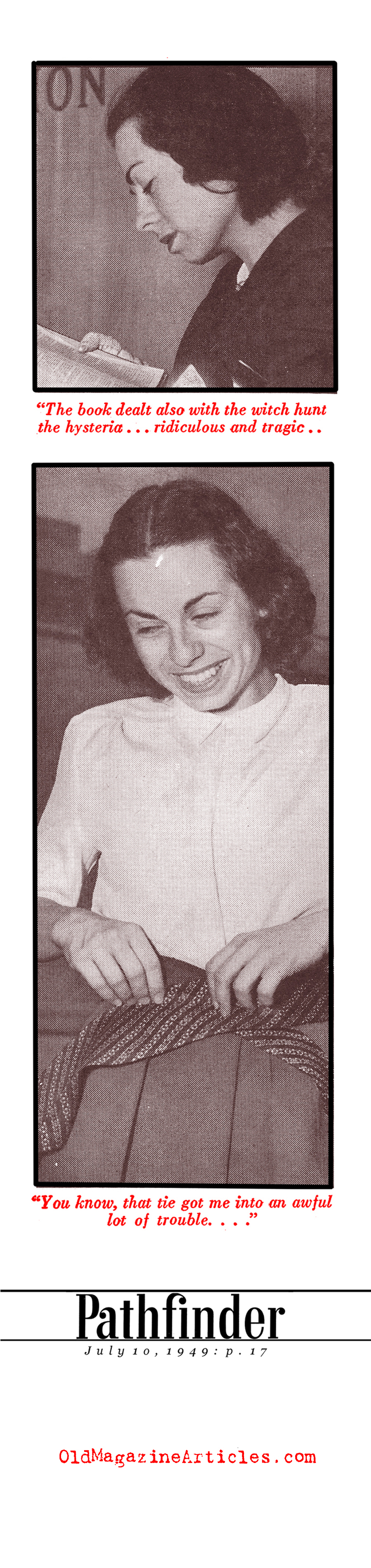 Judith Coplon in Federal Court (Pathfinder Magazine, 1949)