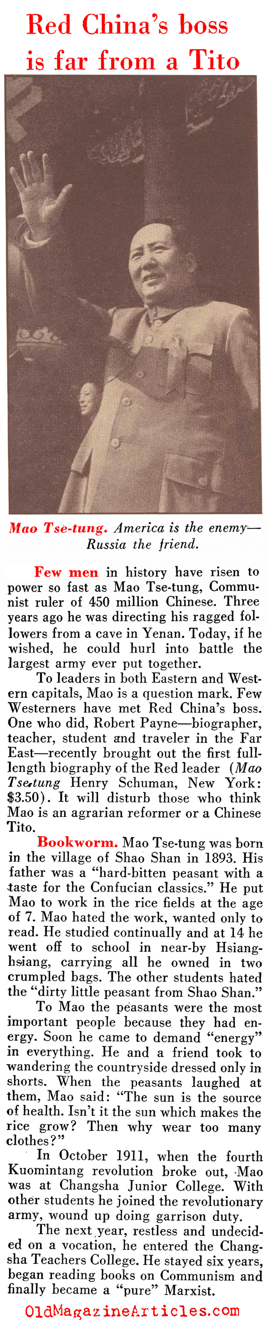 Meet Mao Zedong (Pathfinder Magazine, 1950)