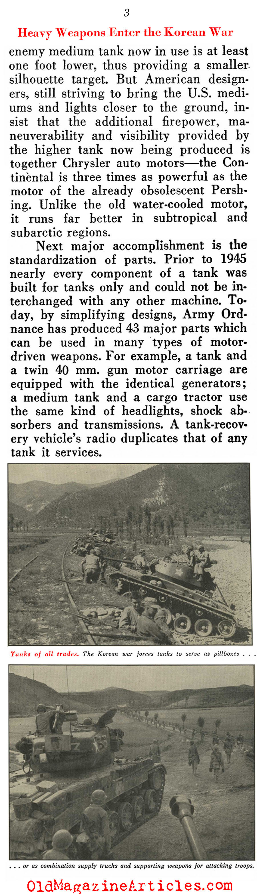 The Patton Tank (Pathfinder Magazine, 1950)