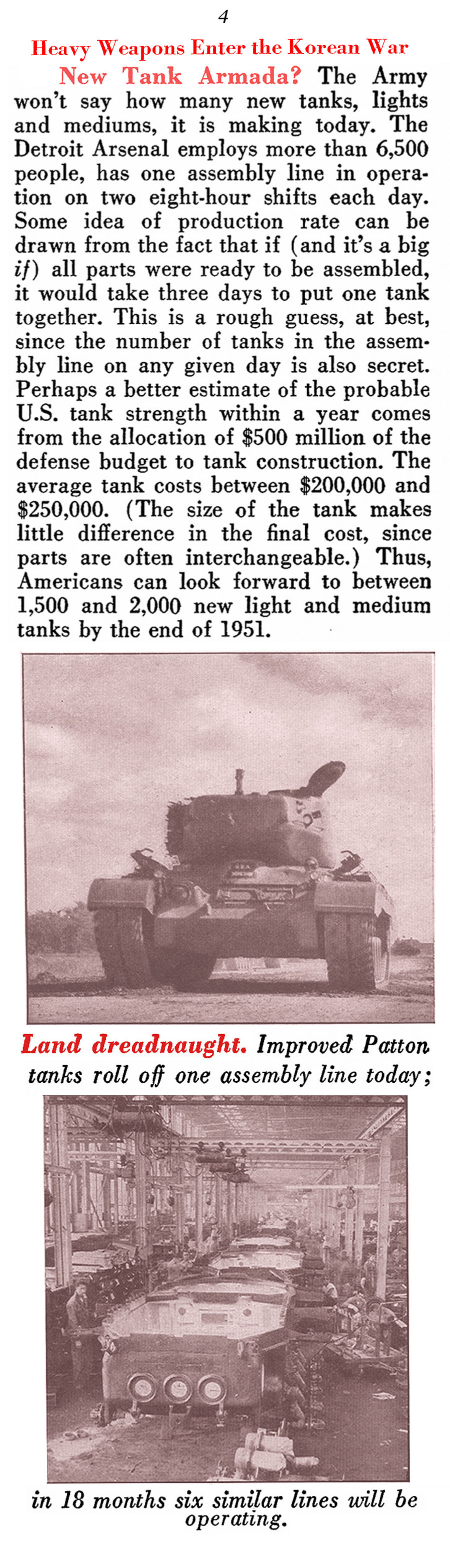 The Patton Tank (Pathfinder Magazine, 1950)