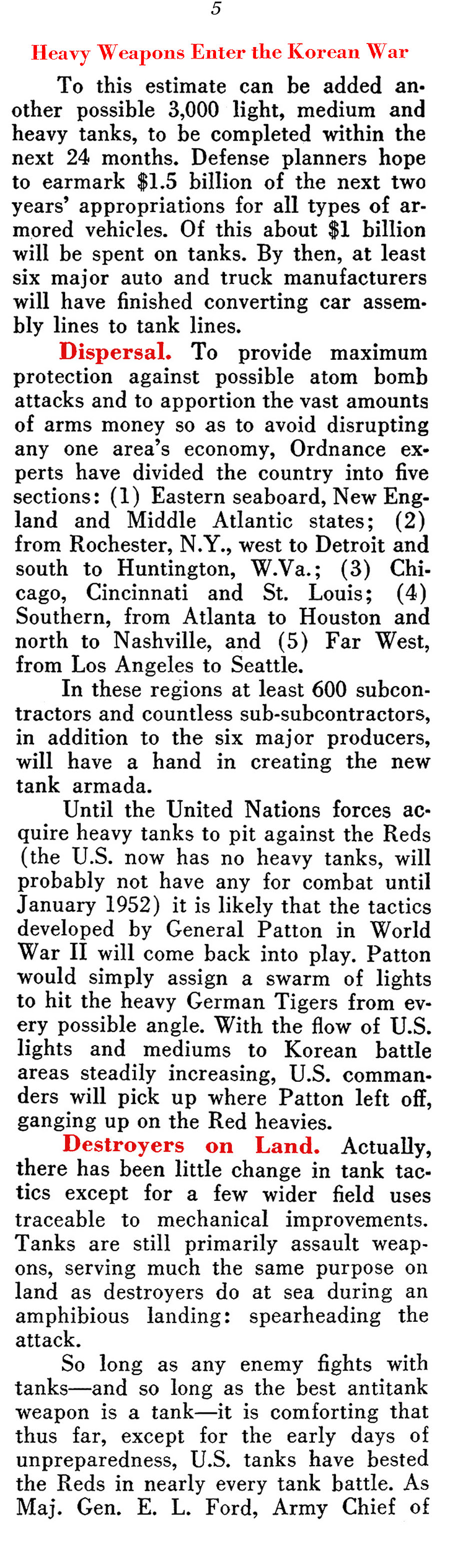 The Patton Tank (Pathfinder Magazine, 1950)