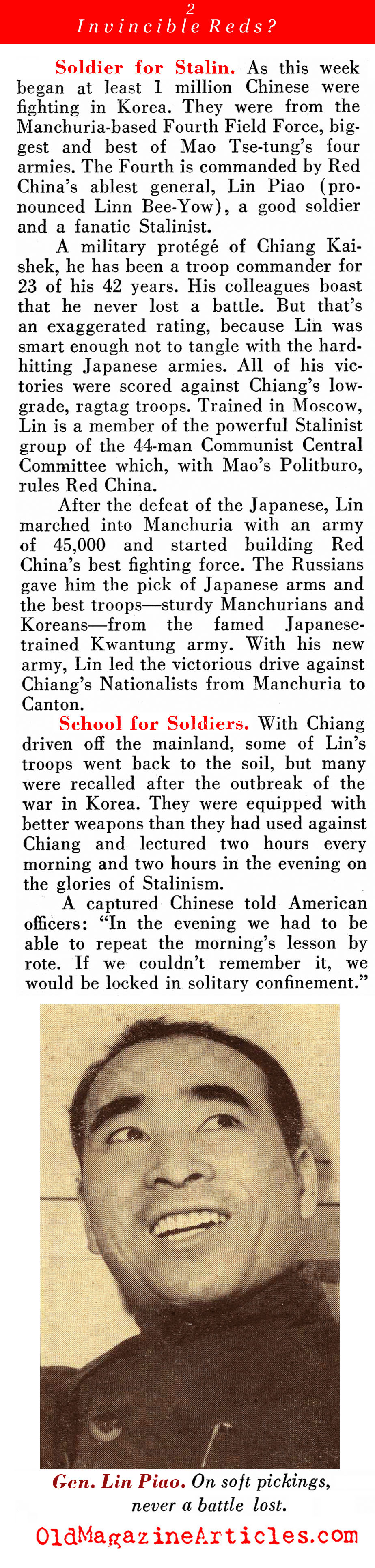 The Invincible Chinese? (Pathfinder Magazine, 1950)