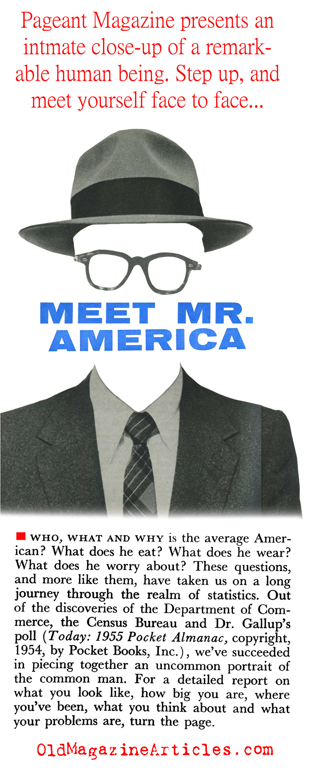 A Profile of ''Mr. America'' (Pageant Magazine, 1955)