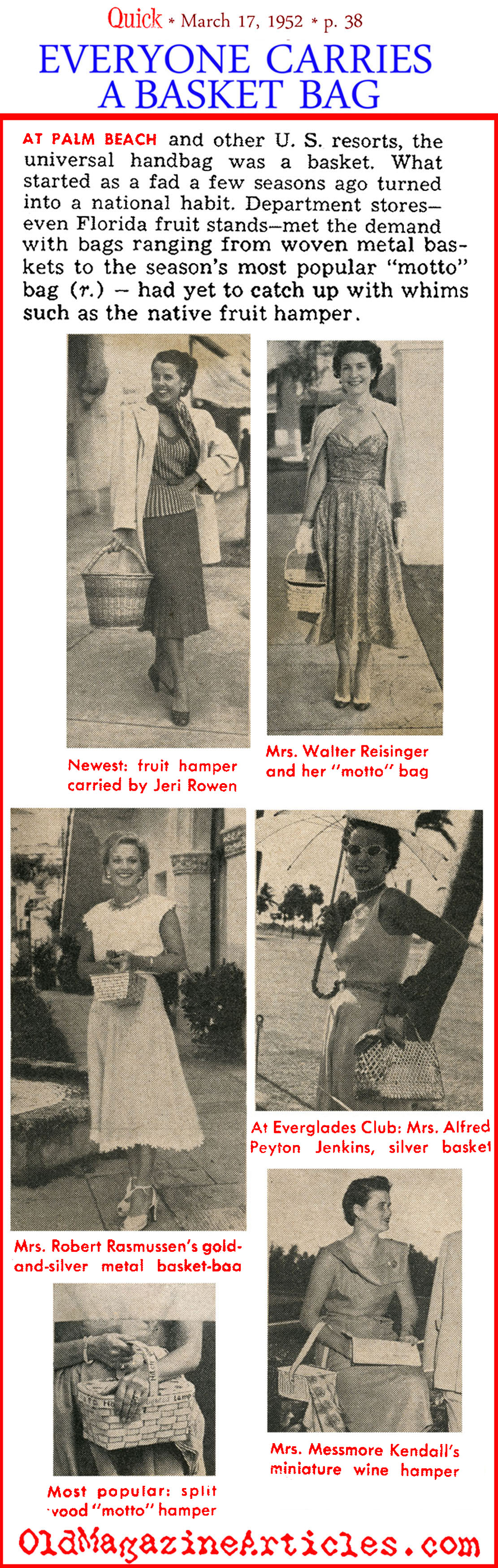 The Basket Bags (Quick Magazines, 1952)