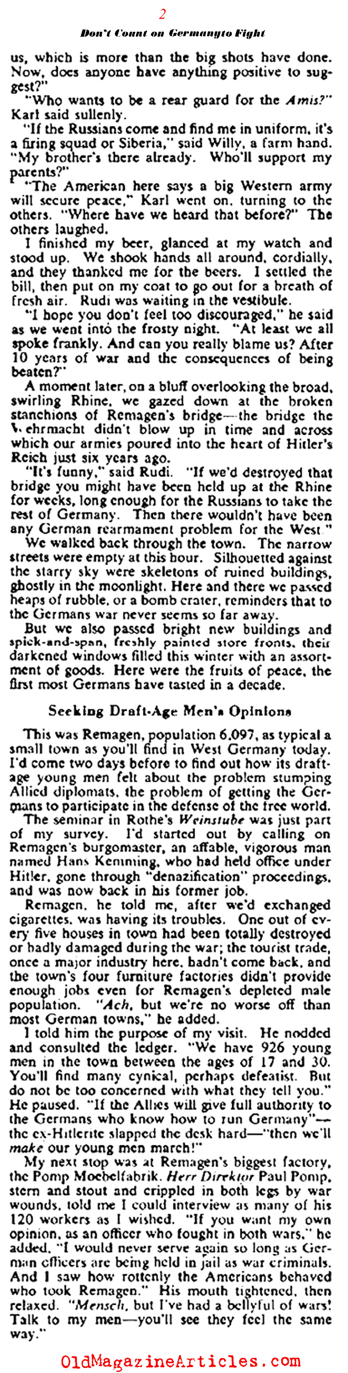 Germany and the Next War (Collier's Magazine, 1951)