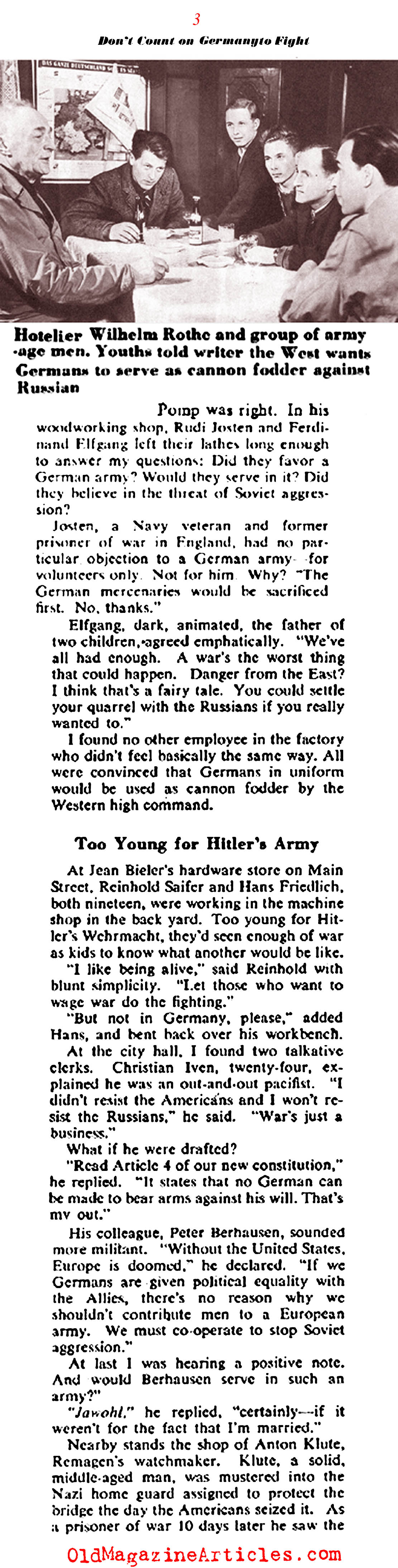 Germany and the Next War (Collier's Magazine, 1951)