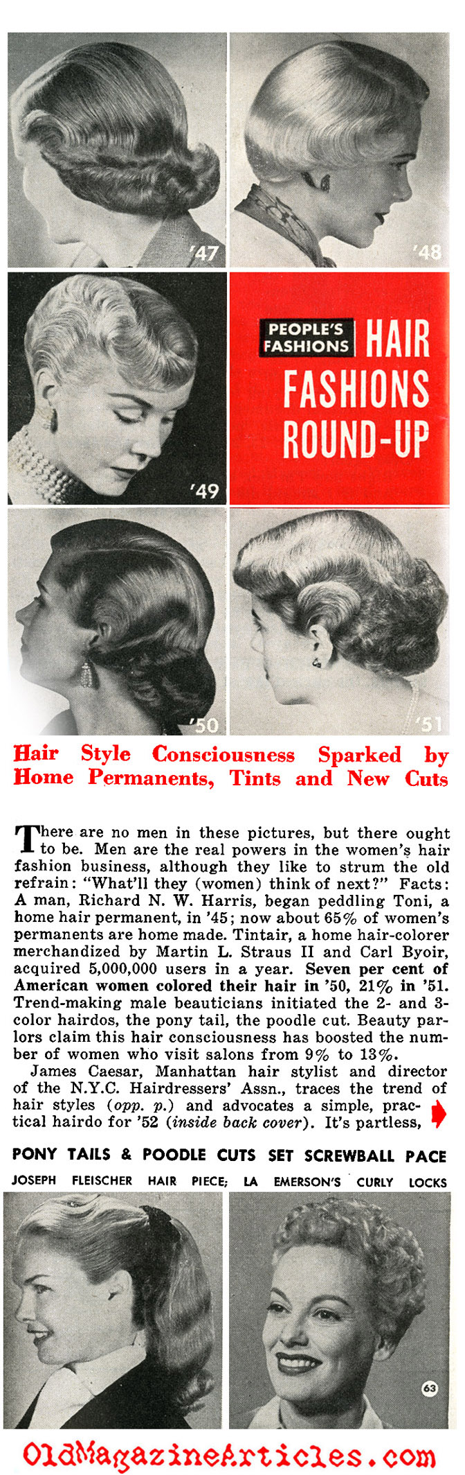 Hair Fashions of the Early 1950s (People Today, 1952)