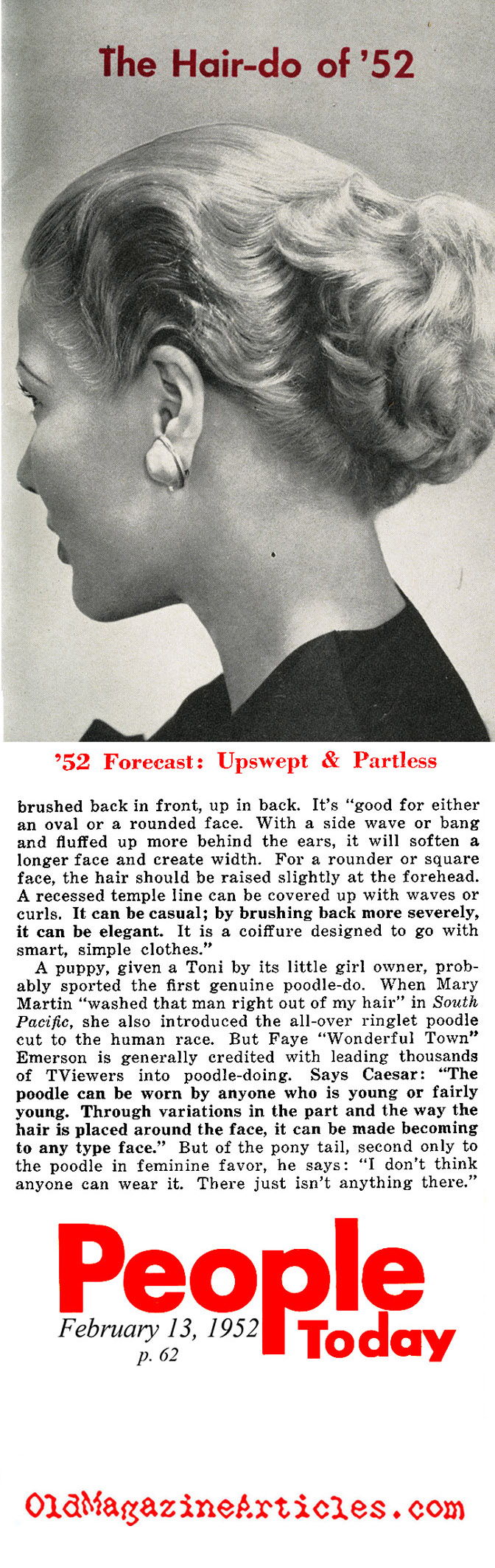 Hair Fashions of the Early 1950s (People Today, 1952)