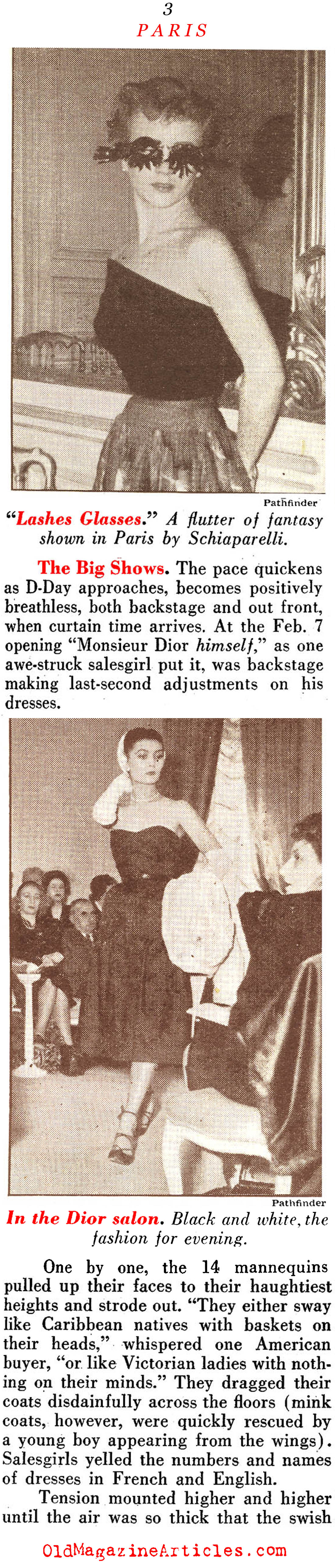 Setting the Trends from Paris (Pathfinder Magazine, 1951)