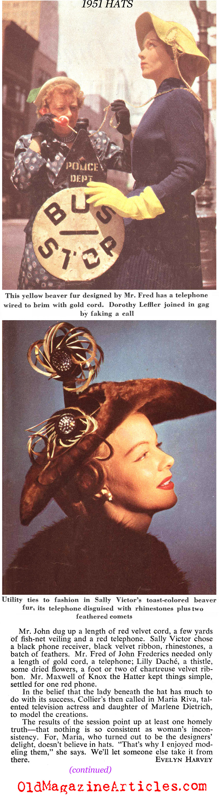 The Milliner's Collaboration (Collier's Magazine, 1951) 