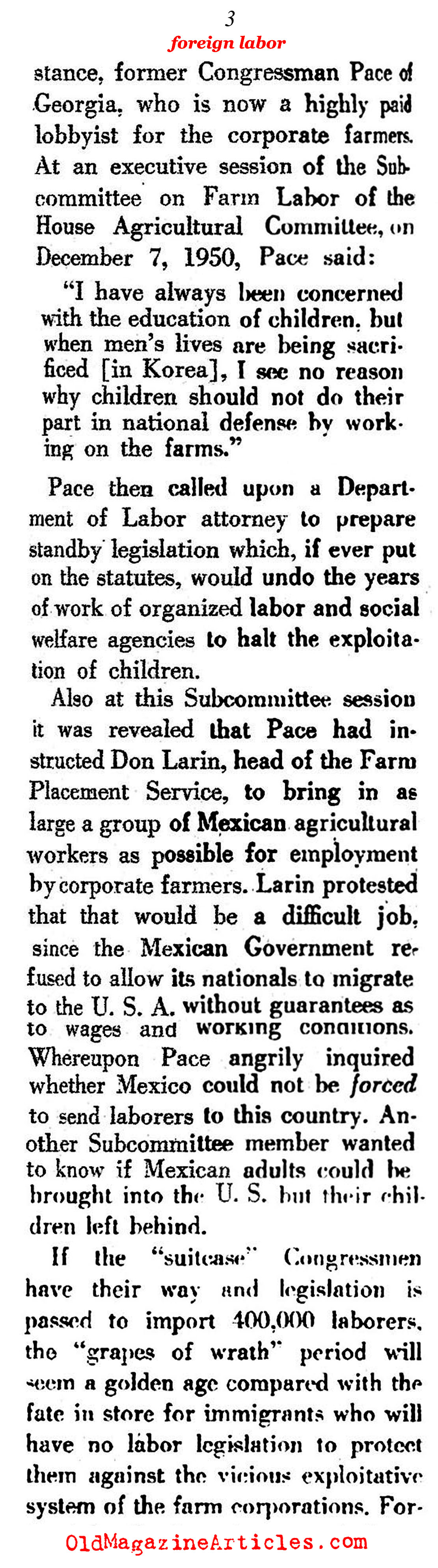 The Origins of <em>''Undocumented''</em> Labor (The New Leader, 1951)