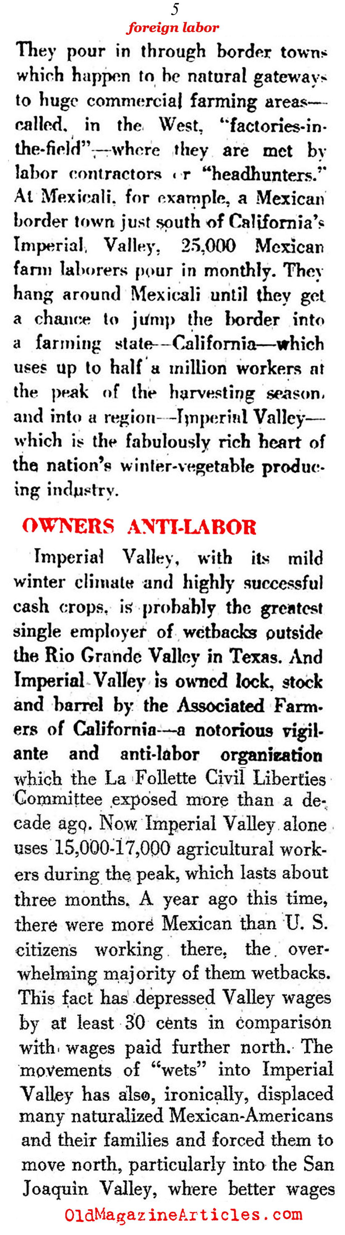 The Origins of <em>''Undocumented''</em> Labor (The New Leader, 1951)