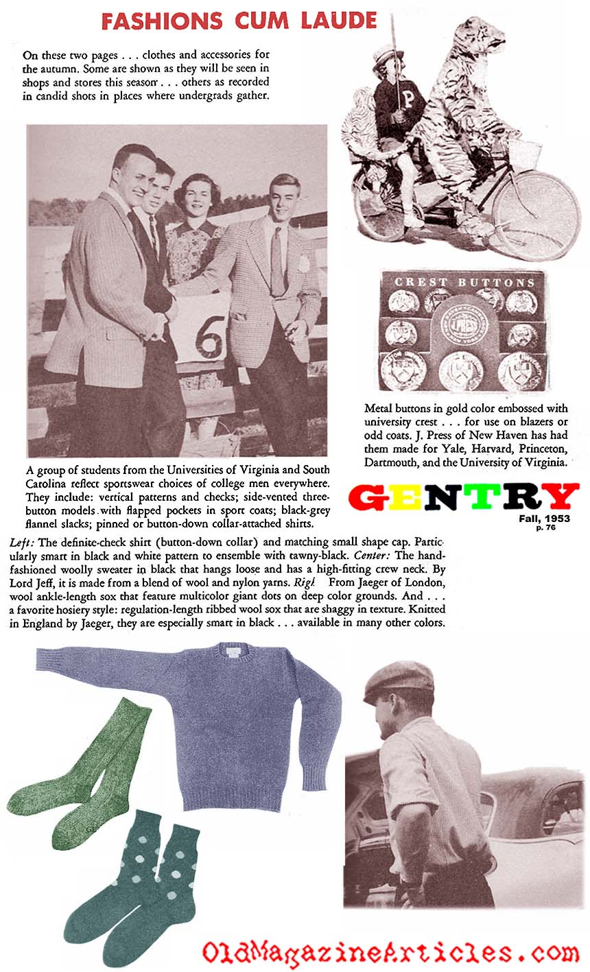 Ivy League College Fashions (Gentry Magazine, 1953)  Gentry Magazine, 1953 