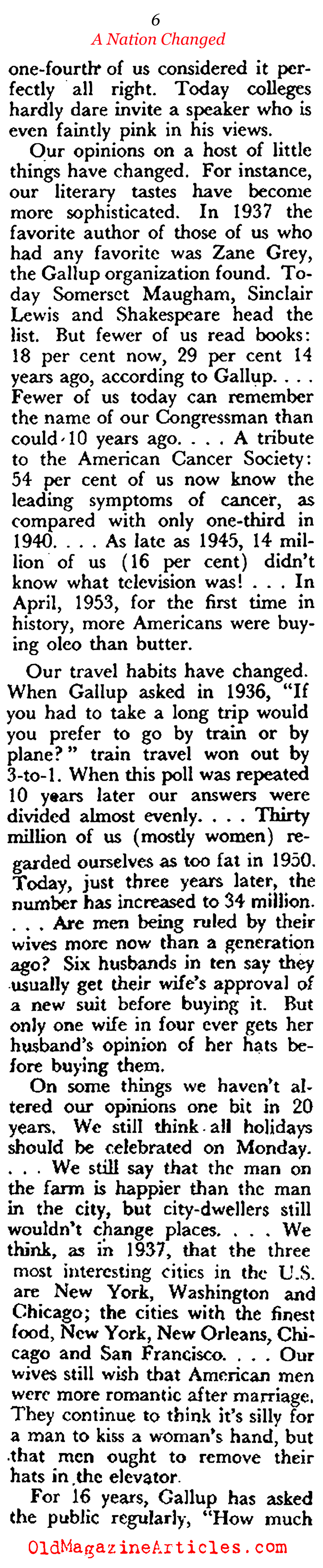 America's Ever-Changing Mind: 1929 - 1952 (Pageant Magazine, 1953)