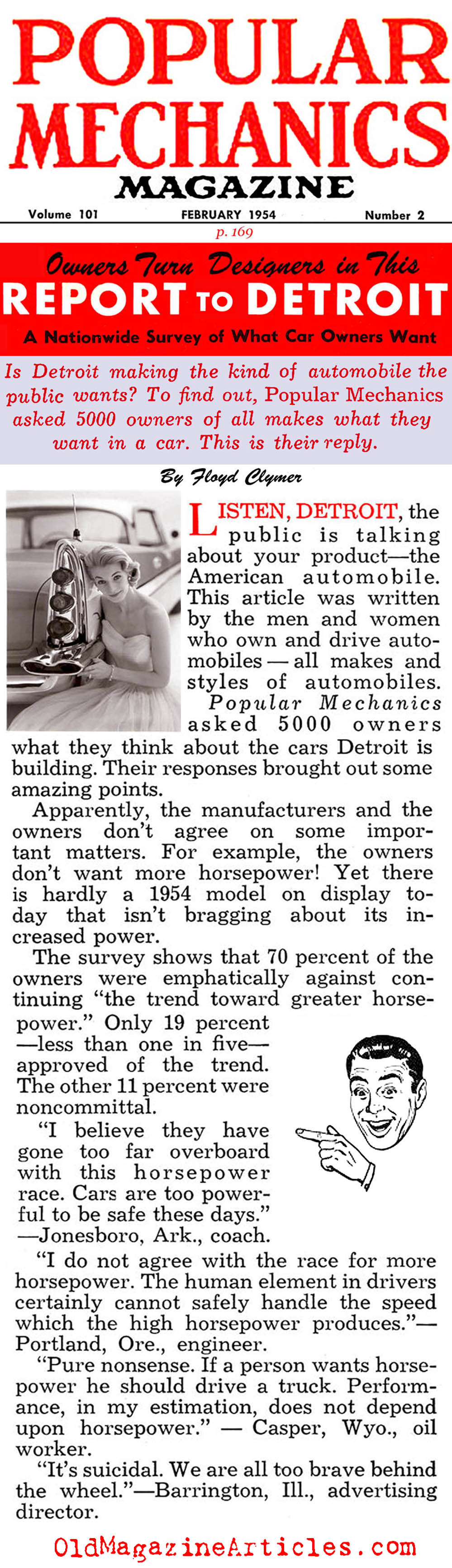 Consumers Tell it to Detroit (Popular Mechanics, 1954)