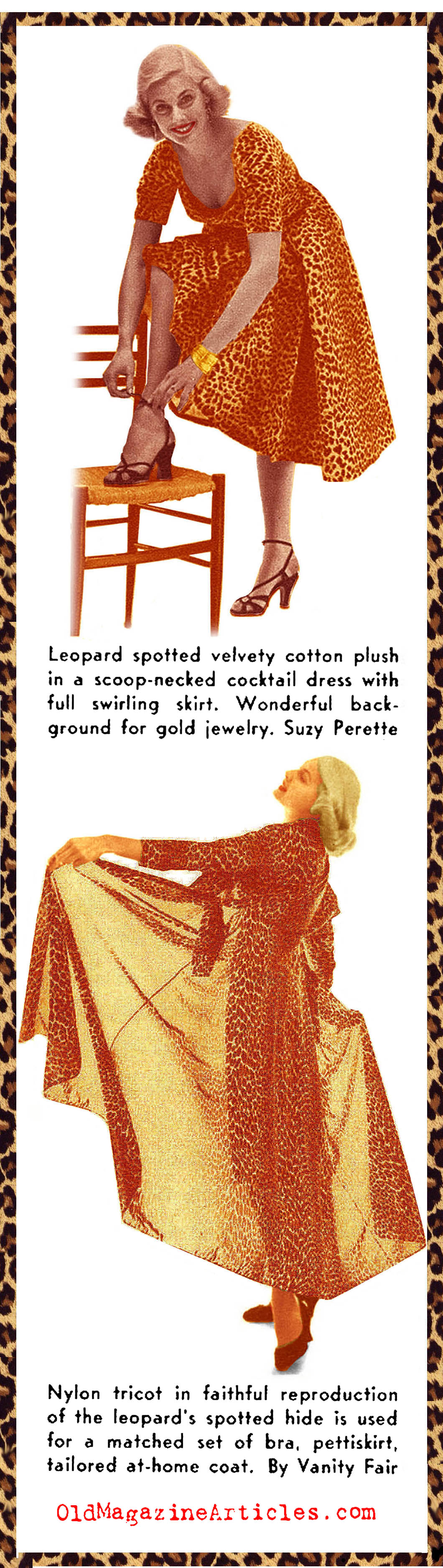 Leopard and Zebra Prints Become the Thing, Again (Quick Magazine, 1954)