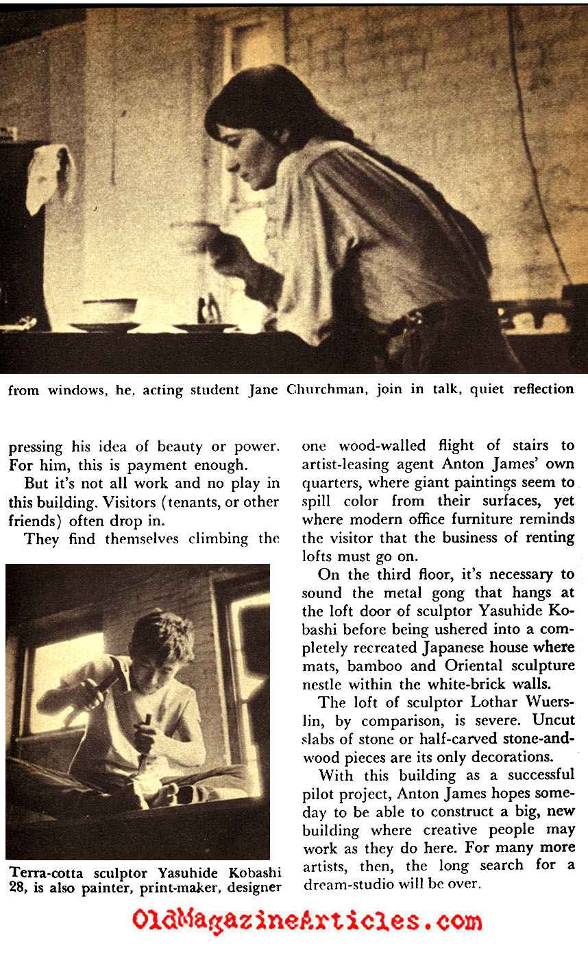 N.Y. Artists  Discover Loft-Living (Pageant Magazine, 1960)