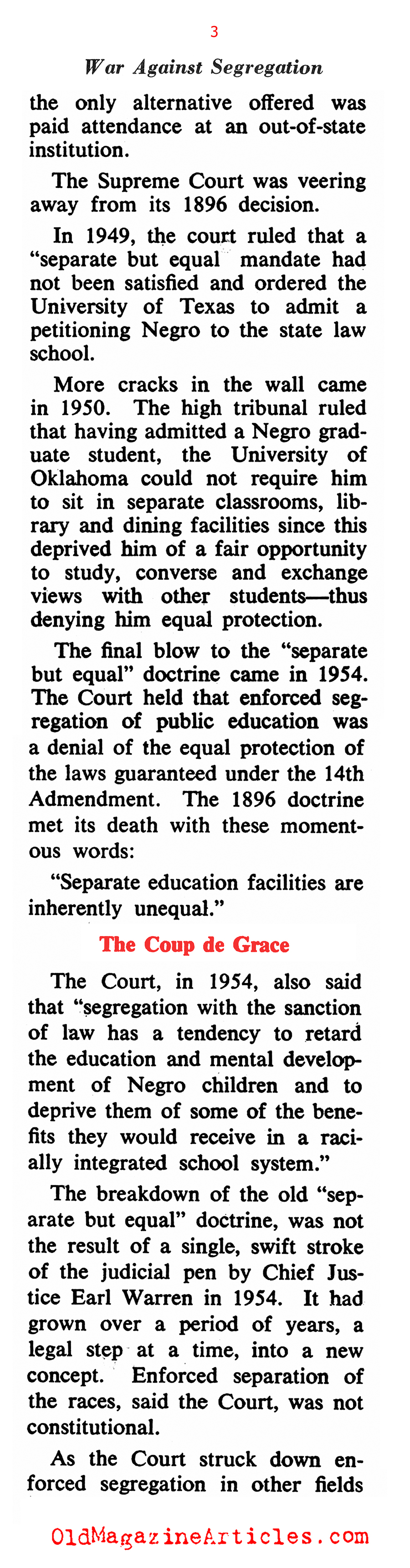 The Beginning of the End for Jim Crow (Washington World, 1963)