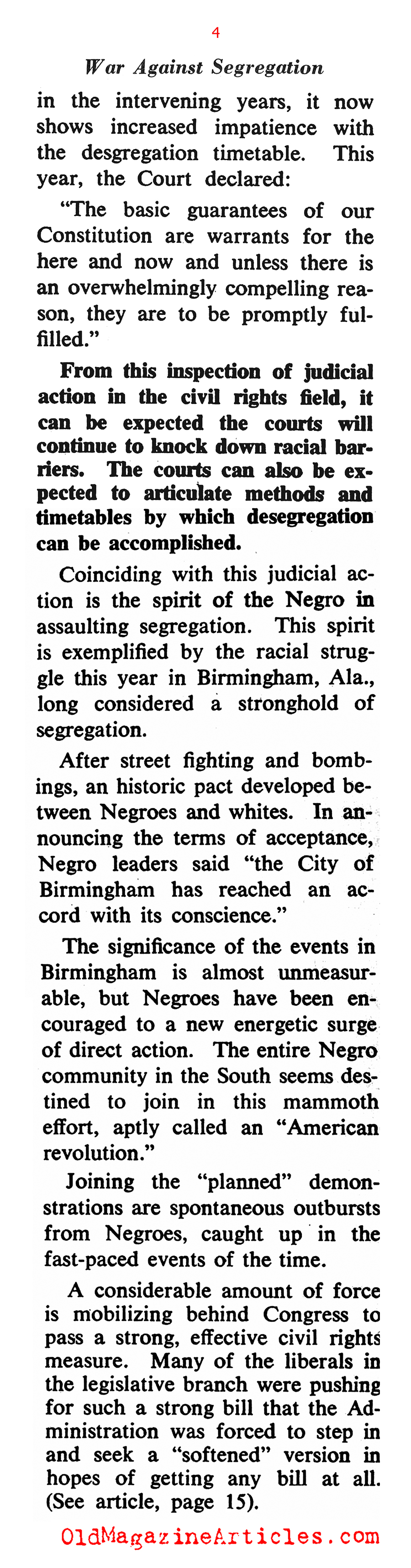 The Beginning of the End for Jim Crow (Washington World, 1963)