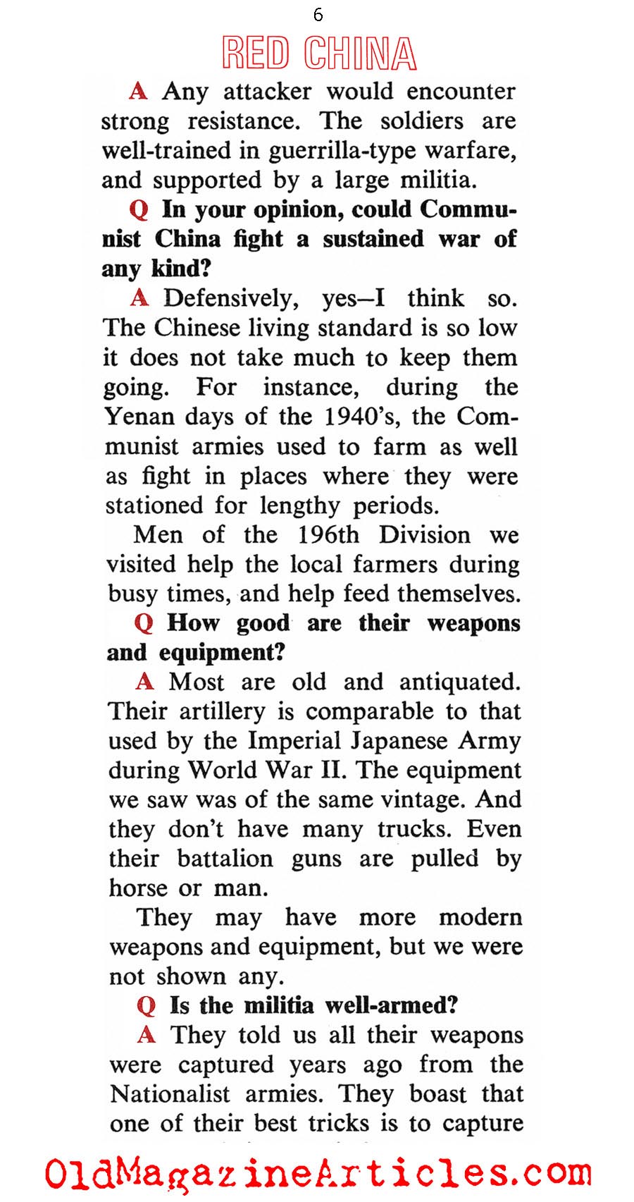 How Dangerous is Red China (Coronet Magazine, 1967)