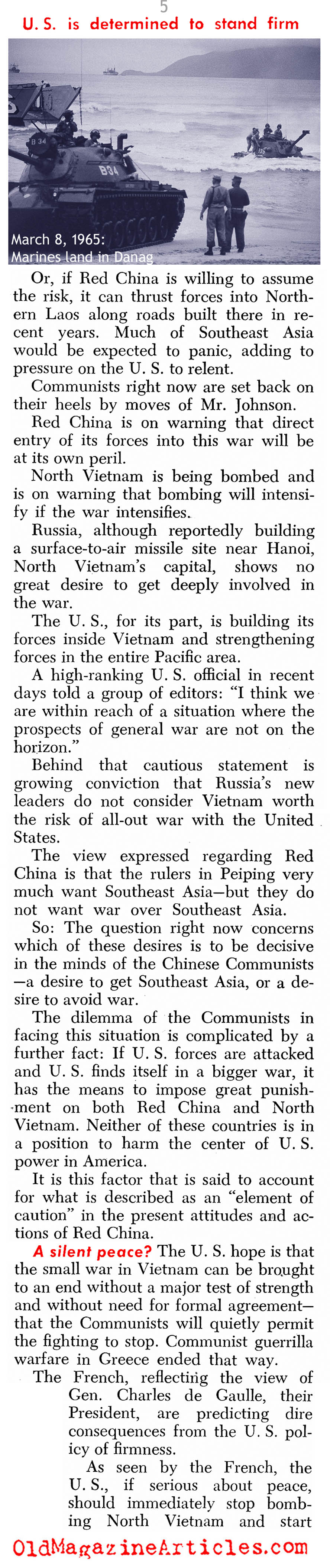 American Resolve Made Manifest  (U.S. News & World Report, 1965)