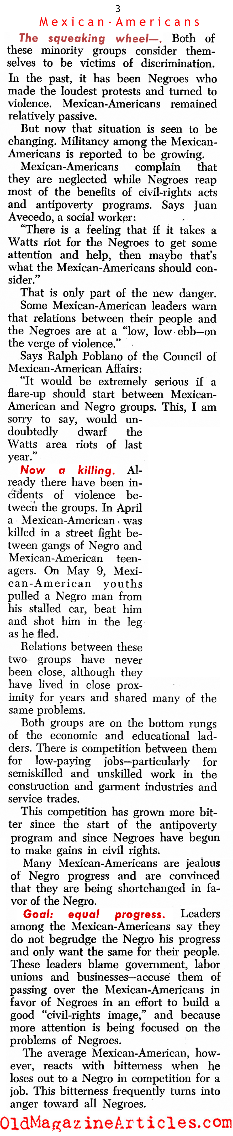 The Chicano Struggle (United States News, 1966)