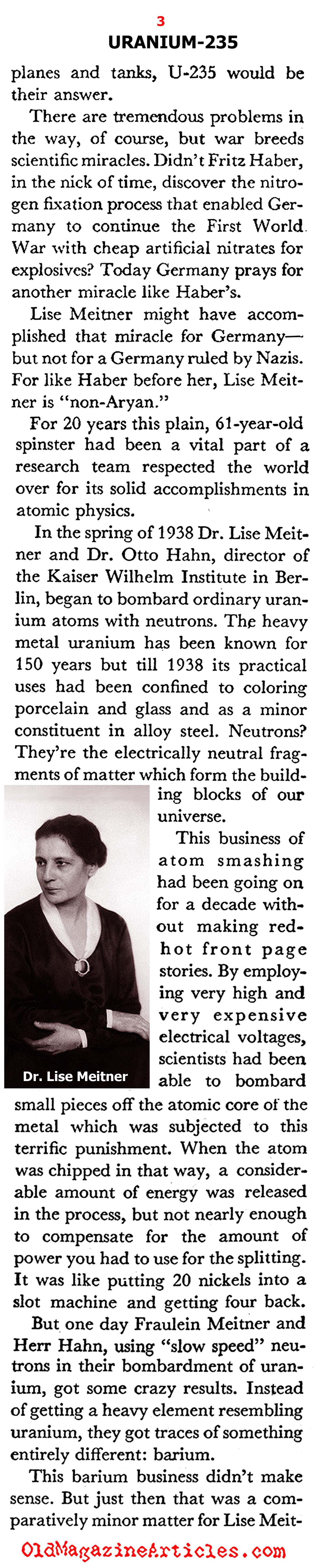 ''Uranium-235: Can It Win the War?'' (Coronet Magazine, 1942)