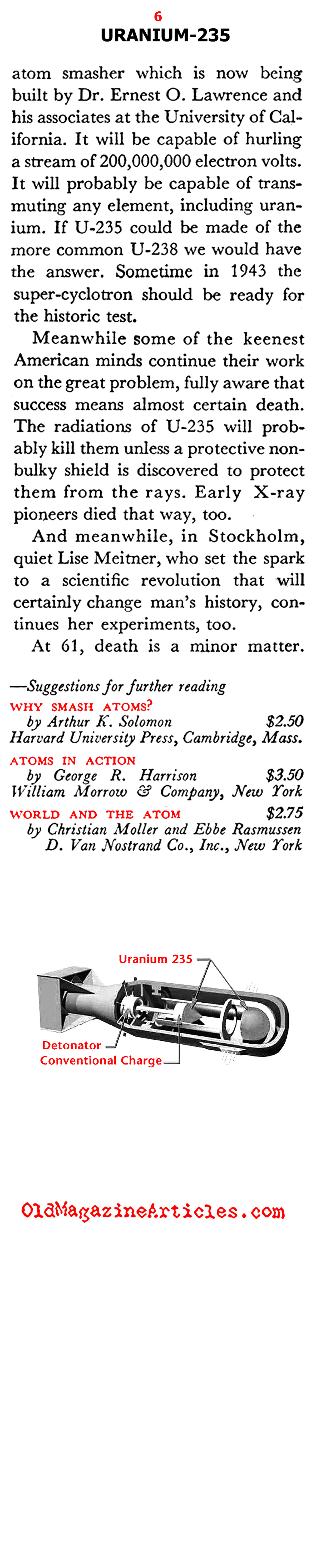 ''Uranium-235: Can It Win the War?'' (Coronet Magazine, 1942)